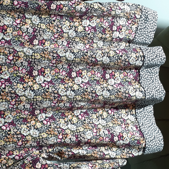 J Jill Amelia floral designed top With Polka Dot Hem extra large petite - Picture 4 of 10